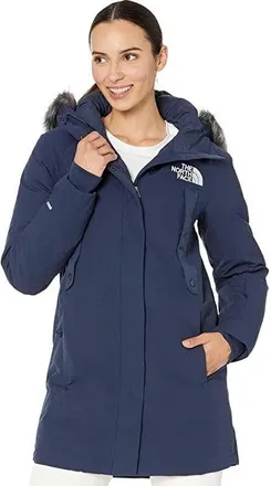 The North Face Outerboroughs Parka Jacket Womens Blue Full Zip Hooded ASM226
