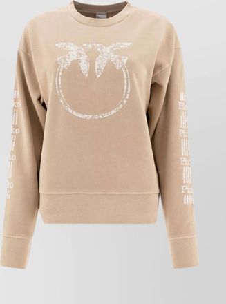 Pinko cotton logo print sweatshirt