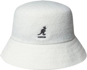 Kangol Witte Katoenen Bucket Hoed Unisex - Dames - Hoeden - Wit - M - Katoen - Accessoires