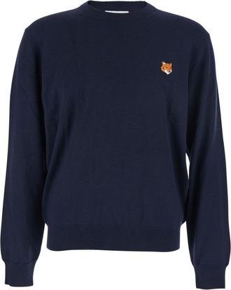 Maison Kitsun&eacute; Navy Blue Logo Sweater