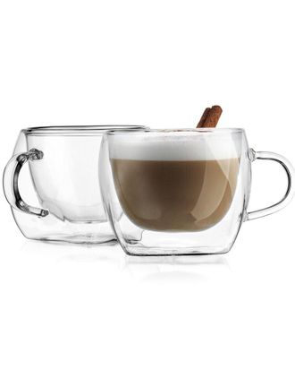 Godinger Contessa Double Wall Tea Cups (Set Of 2)