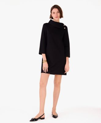 Kate Spade New York Womens Black Turtleneck Ponte Dress Viscose - Size X-Large