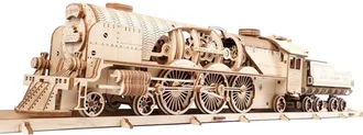 Ugears Tren a vapor V-Express modelo mec&aacute;nico