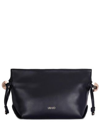 Liu Jo logo-detail drawstring clutch bag - Black