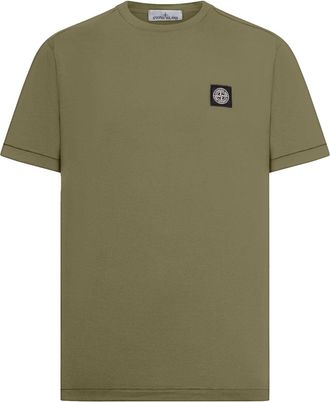 Stone Island SHORT-SLEEVE T-SHIRT WITH COMPASS PATCH BLACK - Stone Island - Man