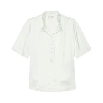 Zadig&Voltaire Top Topher in raso - - Blouses & Shirts - Donna - Bianco - L