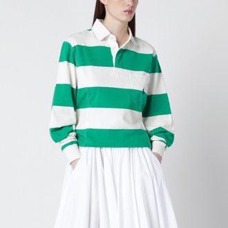 Polo Ralph Lauren White/green striped polo