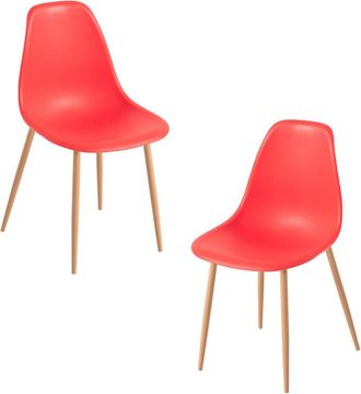 Regalos Miguel Packs Sillas Comedor - Pack 2 Sillas Mykle - Rojo