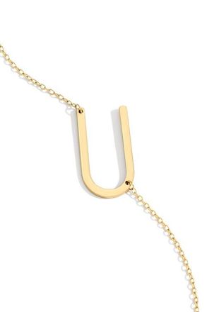 Mint & Lily Statement Initial Necklace in Letter U at Nordstrom