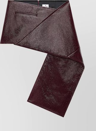 Courrèges asymmetric mini skirt vinyl finish