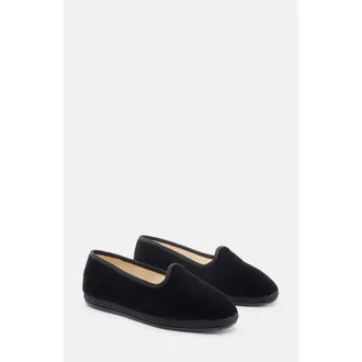 Scarosso Valentina Loafers in Black - Velvet at Nordstrom, Size 36