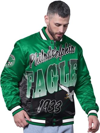 Starter Mens Starter Kelly Green Philadelphia Eagles Retro Pass Rush Varsity Full-Snap Jacket at Nordstrom, Size Xx-Large