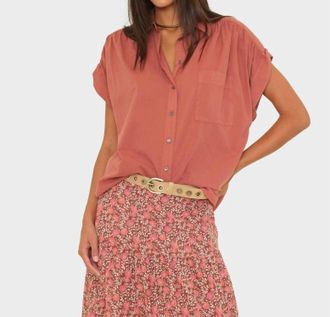 Xirena Womens Lexi Shirt In Cinnbar