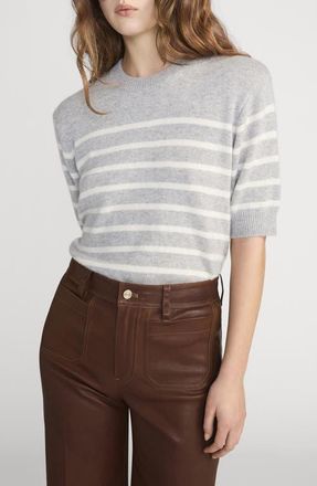 Frame Denim The Cashmere Easy Crew Sweater in Grey Multi at Nordstrom, Size X-Small