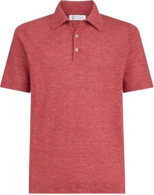 Brunello Cucinelli Polo-style sweater in Strawberry at Nordstrom, Size 46 It
