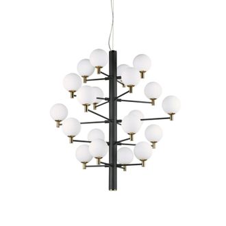 Ideal Lux Ideal Lux Copernico - L&aacute;mpara Colgante De Techo Con 20 Luces, Varios Brazos, Negro, G9