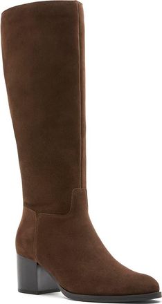 La Canadienne Wander City Dry Waterproof Knee High Boot in Brunette Suede at Nordstrom, Size 7.5