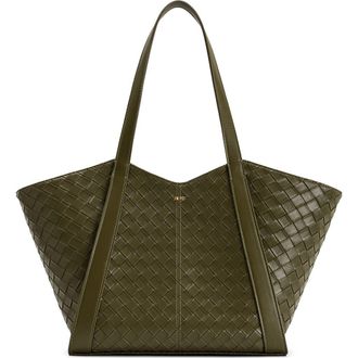 JW PEI Large Kiana Woven Tote in Dark Olive at Nordstrom