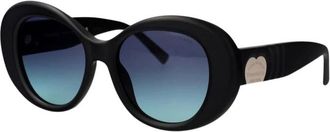 Tiffany & Co. Accessoires, Dames, Zwart, ONE Size, Ovale Zonnebril