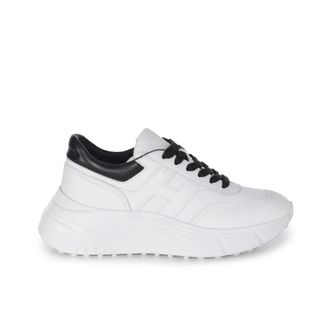 Hogan Witte Hi-Fi Leren Sneakers - Dames - Sneakers - Wit - 39 EU - Schoenen