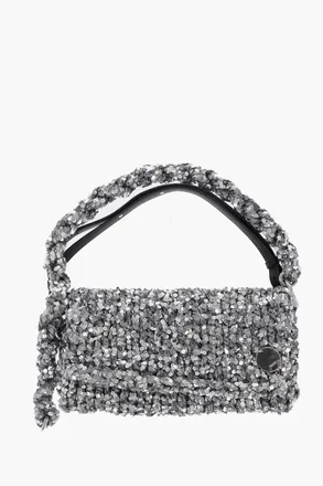 Jil Sander Borsa A Spalla Lavorata A Maglia Con paillettes Jil Sander