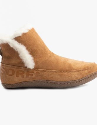 Sorel Womens Sorel NAKISKA Womens Slippers Camel Brown/Natural - Cream - Size: 7