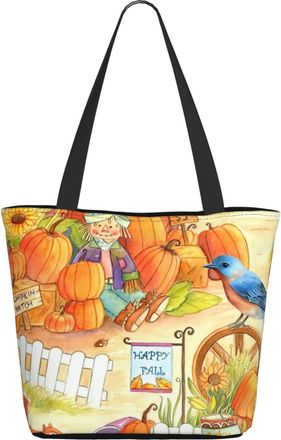 AOOEDM Autumn Sunflowers Pumpkins Ladies Shopping Bag 13x11x7in.The Perfect ValentineS Day Gift.It Is The Best ValentineS Day Gift For Mom, Daughter, Wife,Et