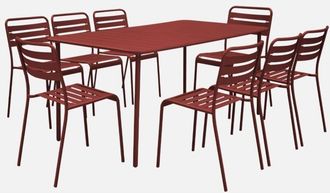 Sweeek Mesa De Jard&iacute;n De Metal Con 8 Sillas