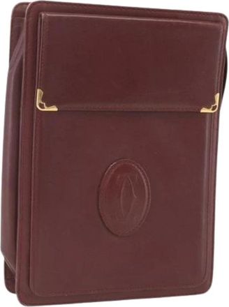 Cartier Pre-owned Clutches, female, Red, Size: ONE SIZE Pre-owned Vintage Leather Clutch