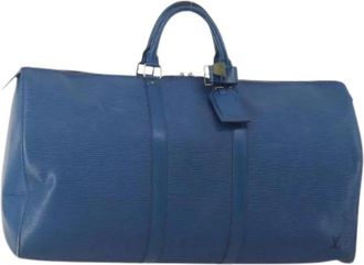 Louis Vuitton Pre-owned Boston Bag - unisex - Vintage Weekendtas - Blauw - ONE Size - Leer - Vintage