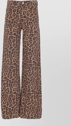 Anine Bing hugh jean leopard print wide leg trousers