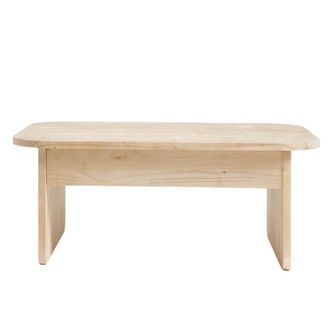 Hannun Mesa de centro elevadora de madera de abeto en color beige