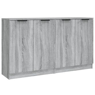 Berkfield Home Sideboards 2 pcs Grey Sonoma 60x30x70 cm Engineered Wood | Size: 60 x 30 x 70 cm