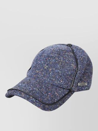 Iceberg textured fabric hat featuring curved brim