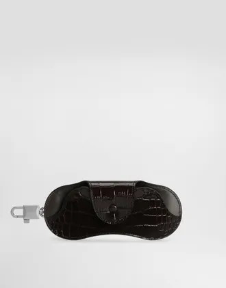 Dolce & Gabbana Alligator Eyewear Case - Man Wallets And Small Leather Goods Brown Onesize