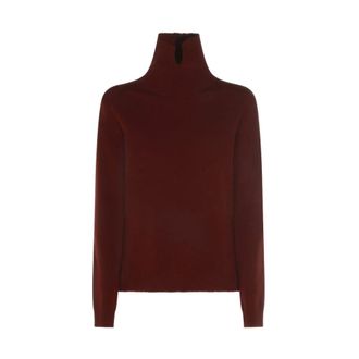 Jil Sander Jersey de cuello alto - Knitwear - Mujer - Marr&oacute;n - 2XL