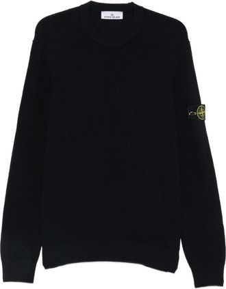 Stone Island Trui met ronde hals - Heren - Truien - Blauw - Maat: M Wol