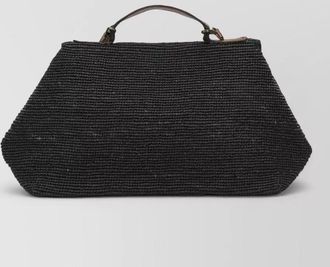 Ibeliv rectangular woven tote bag top handle strap