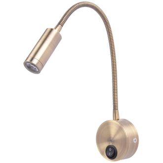 OEM L&aacute;mpara De Lectura Led De 3w - Luz Blanca C&aacute;lida - F&aacute;cil Instalaci&oacute;n Con Interruptor - Dise&ntilde;o Bronce Para Dormitorio -crezuo