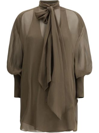 SA SU PHI Andrea dress - women - Silk - 40 - Green