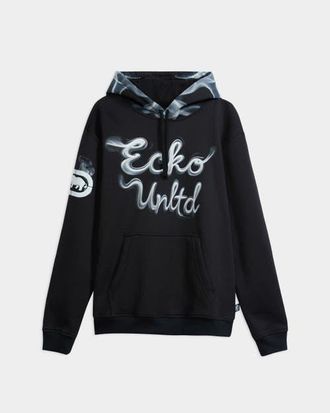 Ecko Blowing Smoke Hoodie in Black at Nordstrom, Size X-Large
