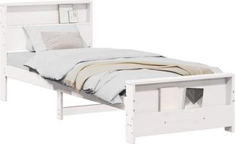 vidaXL Vidaxl - Estructura De Cama Blanco 90 X 200 Cm Madera Maciza De Pino