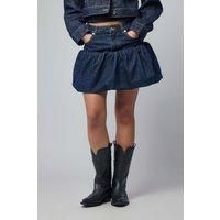 Ganni Rinse Denim Bubble Mini Skirt