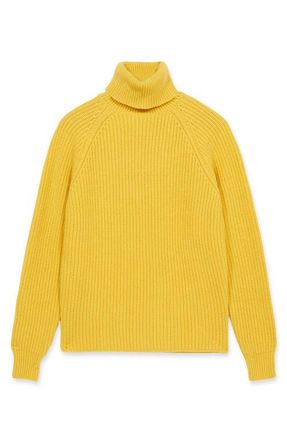 Fortela Oslo Merino Wool High Neck Sweater in Lemon at Nordstrom, Size X-Large Eu