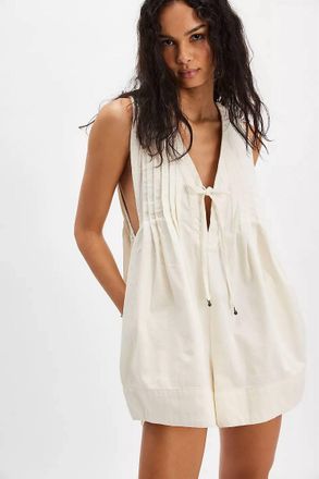 Free People Webster Romper In Ecru Wash