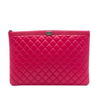 Chanel Pre-owned Leather chanel-bags - Dames - Pre-owned - Rood - Maat: ONE Size Leer