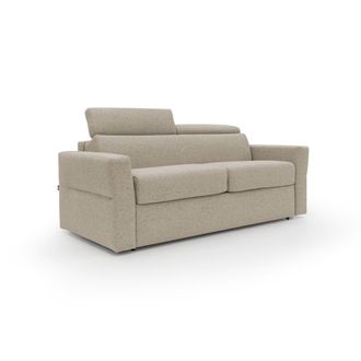 Divani.Store Divani.store - Avalon Sof&aacute; Cama Con Colch&oacute;n De 18 Cm De Altura En Tejido Impermeable 200 Cm (140x197 Cm) Beige