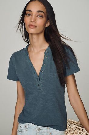 Pilcro Cotton Henley Tee