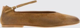 Jil Sander Ballerine Elyss in pelle scamosciata con cinturino alla caviglia