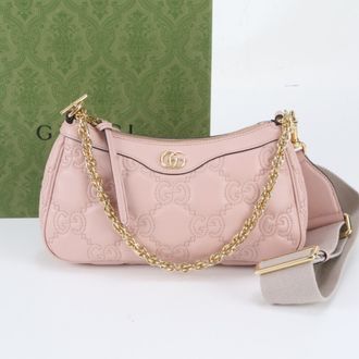 Gucci Pink Leather Handbag Shoulder Bag Tote Bag (Pre-Owned)